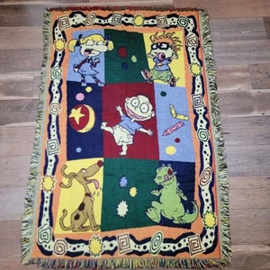 Vintage Northwest Company Rugrats Cartoon Tapestry Throw Blanket 56" x 37" USA - Picture 1 of 7