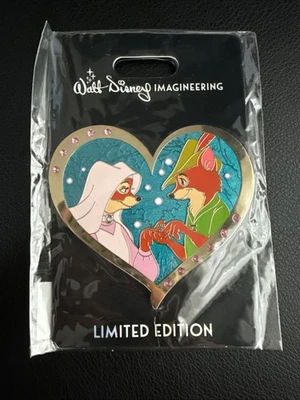 Prendedor Disney WDI LE Corazón de San Valentín Robin Hood Criada Mariana Joya Foto 1 de 2