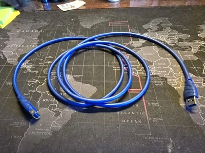 6' USB 3.0 Extension Cable Blue A-Male to A-Female Super Speed Extender Cord LOT - Image 1 of 4