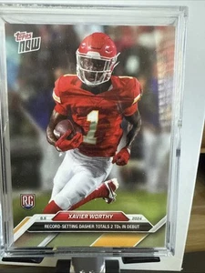 2024 Topps Now NFL Football Debut Xavier Worthy Rookie RC Chiefs - Picture 1 of 2