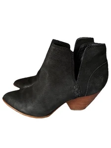 FRYE Reina Black Suede Leather Western Bootie 7,5 Rodeo Festival Fair Rodeo Boot - Bild 1 von 12