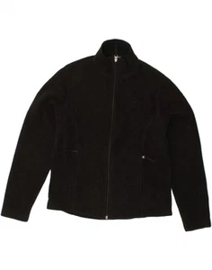 L.L.BEAN Womens Fleece Jacket UK 10 Small Black Polyester AA01 - Picture 1 of 4
