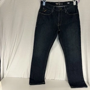 Ariat Rebar M4 Relaxed Straight Jeans Mens 32x34 Blue Dark Wash Workwear Durable - Picture 1 of 10