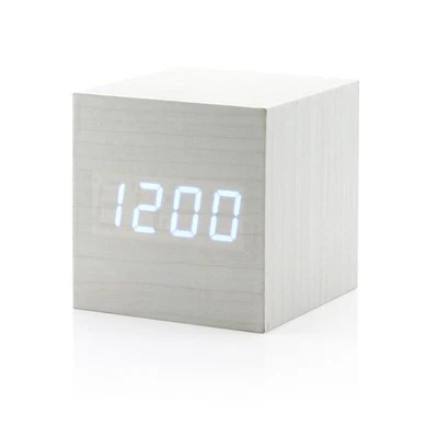 Digital Alarm Clock Wooden Alarm Clocks LED Clock for Bedroom Small Digital C... - Image 1 of 3
