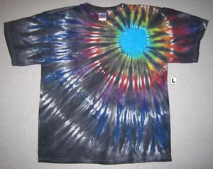 BLUE STARBURST TIE DYE T-SHIRT - Picture 1 of 10