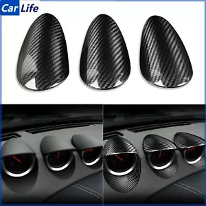 Real Dry Carbon Fiber Dashboard Gauge Pod Cover Trim For Nissan 370Z Z34 2009-21 - Foto 1 di 12
