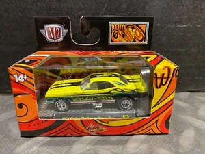 1/64 M2 KELLY & SON 1971 DODGE CHALLENGER FUNNY CAR YELLOW - Picture 1 of 3