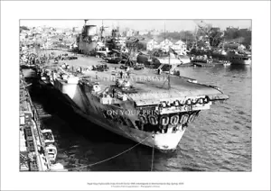 HMS Infatigable Estampado Artístico A1 - Portaaviones RN 1945 - 84 x 59 cm Póster - Imagen 1 de 3