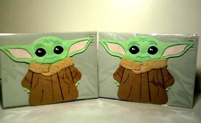 Papyrus STAR WARS 3D Birthday Card Mandalorian Baby Yoda Layered Stitched Lot/2 - Image 1 of 4