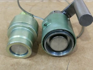 Set de aluminio y S / S MOD Aircraft Flat Face QR Quick Release Coupling 5/8 BSP * - Imagen 1 de 3