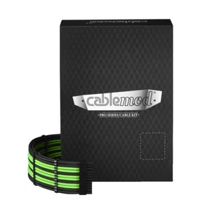CableMod CM-PRTS-FKIT-NKKLG-R PRO ModMesh RT-Series Black/Green (Missing cables) - Afbeelding 1 van 14
