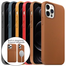 Authentic Leather Case Cover + Magnetic Circle For Apple iPhone 12 Mini Pro Max