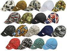 NWT Comeaux Caps Welding Welders Hat Assorted Print Reversible Sized 100% cotton