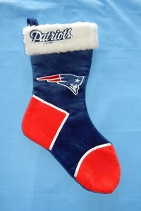 NFL New England Patriots Blue & Red Christmas Stocking  - Picture 1 of 5