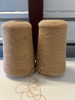 Lote 2 Carretes Cono MICRO Boucle Super Baby Hilo de Alpaca con Nyl 1lb 2oz 522g 6046 C Foto 1 de 4