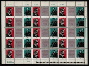 RDA 1962 - Mi-Nr. 893-894 ** - MNH - Número de forma I - Hoja ZDR - Imagen 1 de 2