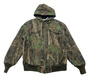 Vintage Walls Hooded Jacket Rebark Camo Camouflage Men’s Medium Full Zip - Picture 1 of 5