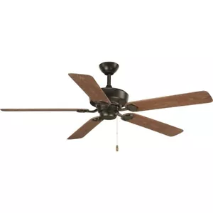 Progress Lighting P256220 Protruding Mount 5 Blades Ceiling fan Antique Bronze - Picture 1 of 7