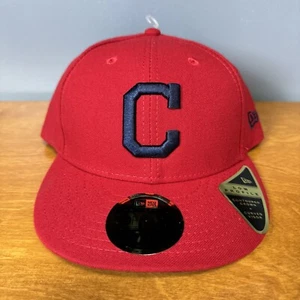Cleveland Indians New Era 59Fifty 5950 Low Profile On Field Mens Hat Size 7 3/4 - Picture 1 of 6