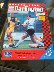 Darlington V Scunthorpe United 1997 Soccer/football Programme - Picture 1 of 2