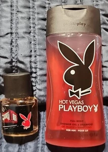 Playboy 8.4oz Full Body Shower Gel & Shampoo And .67oz Colonge- Hot Vegas - Picture 1 of 2