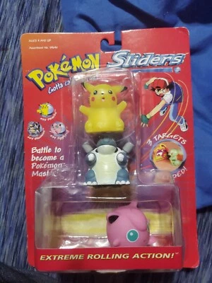 POKEMON SLIDERS 25 Pikachu 39 Jigglypuff 9 Blastoise 2000 Nintendo Hasbro. Foto 1 de 2