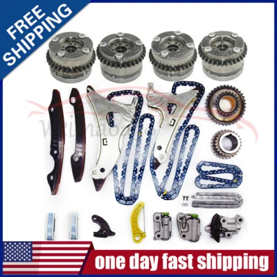 Kit de cadena de distribución y ajustadores de árbol de levas para Benz M278 W212 E550 CLS500 GL550 S500 Foto 1 de 4