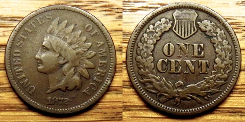 1872 Indian Head Cent__VG / F__L Cover
