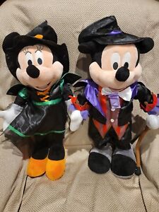 Disney Myszka Miki i Minnie Drzwi / Ganek Powitanie Halloween Czarownica i Wampir 22"