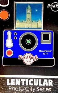 2020 HARD ROCK CAFE MANCHESTER LENTICULAR PHOTO CITY SERIES TOWN HALL LE PIN - Picture 1 of 2