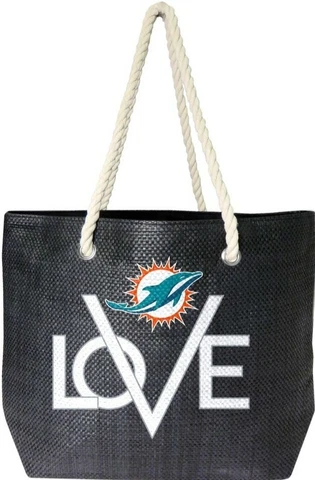 Miami Dolphins Love Tote Bag Cover