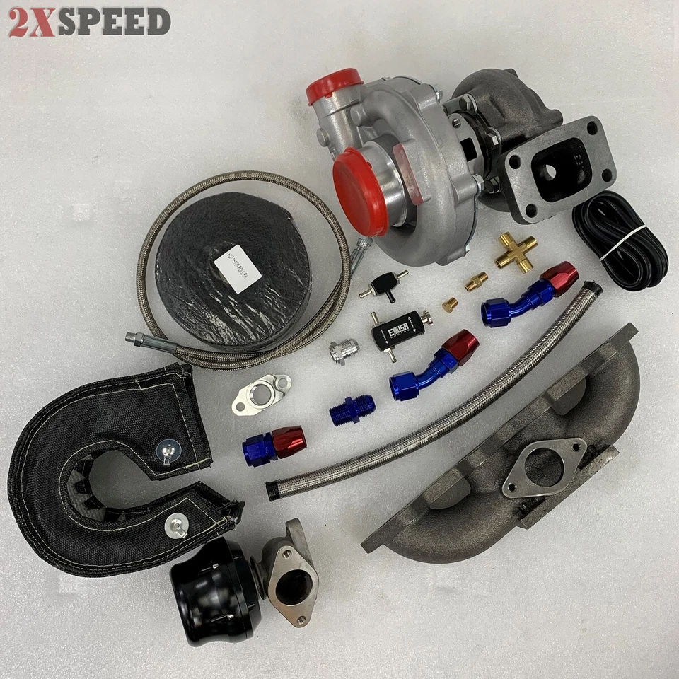 T3/T4 Turbo + Manifold + Wastegate 适用于 92-96 Prelude F22A1 90-93 Accord F20 — 第 1/4 张图片