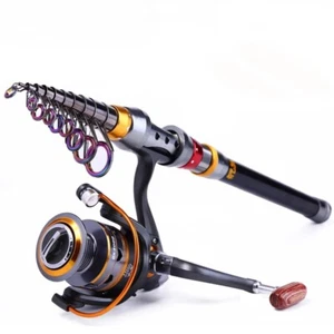 1.8-3.6m Telescopic Spinning Fishing Rod 11BB Fishing Reel Wheel Portable Rods - Picture 1 of 29