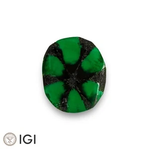 IGI Certified COLOMBIAN Trapiche Emerald 2.44 Ct. Natural OVAL Loose Gemstone - Picture 1 of 5