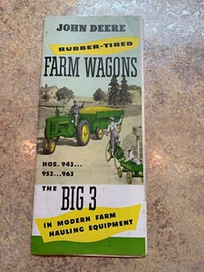 John Deere alte original Bauernwagen Verkaufsprospekt "Die großen 3" - Bild 1 von 3