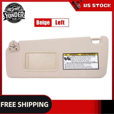 Sun Visor Beige Left Fits For 2004-2007 Toyota Highlander 3.3L 74320-48260-A0 - Imagem 1 de 4