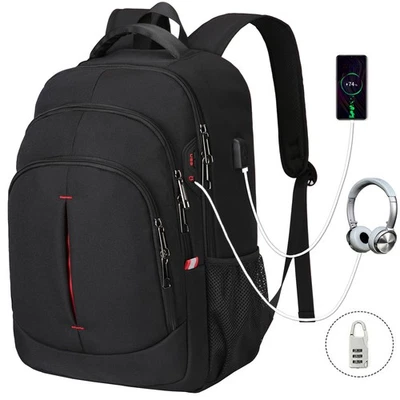 BAIGIO Men Women Laptop Backpack Waterproof Large Rucksack Business Travel School Bag