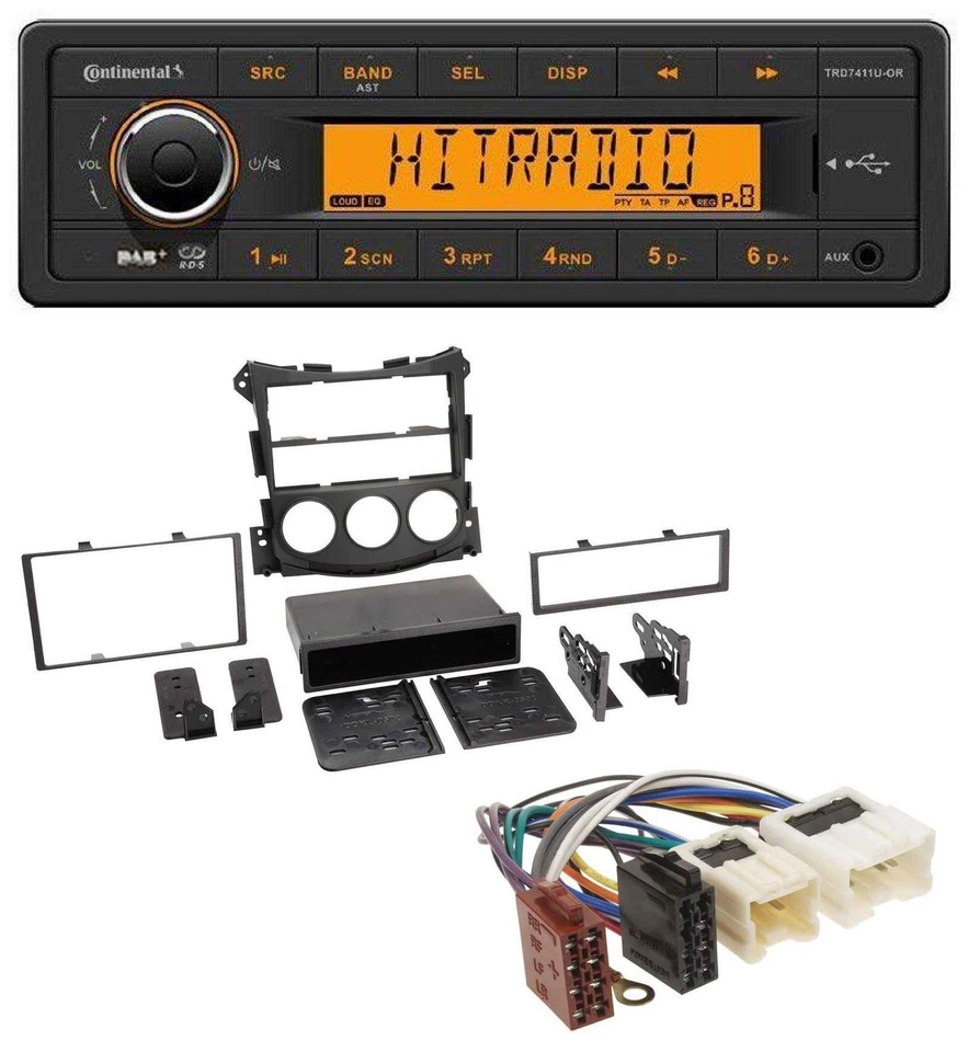 Continental 1DIN DAB MP3 AUX USB Autoradio für Nissan 370Z (ab 2009) - Bild 1 von 4