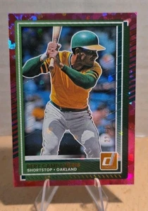 2025 Donruss Baseball BERT CAMPANERIS Pink Velocity /99 -OAKLAND ATHLETICS- #42 - Bild 1 von 3