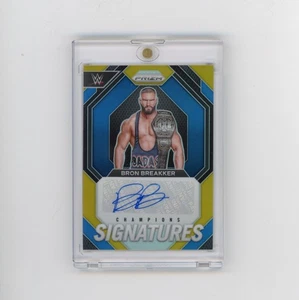 2024 Panini Prizm WWE Bron Breakker Champions Autógrafo Oro Paralelo #d 07/10 - Imagen 1 de 2