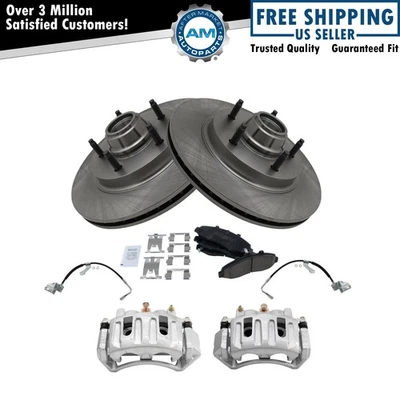 Kit de pastillas de freno delanteras y rotor cerámico para Ford F-150 1997-1998 Foto 1 de 4