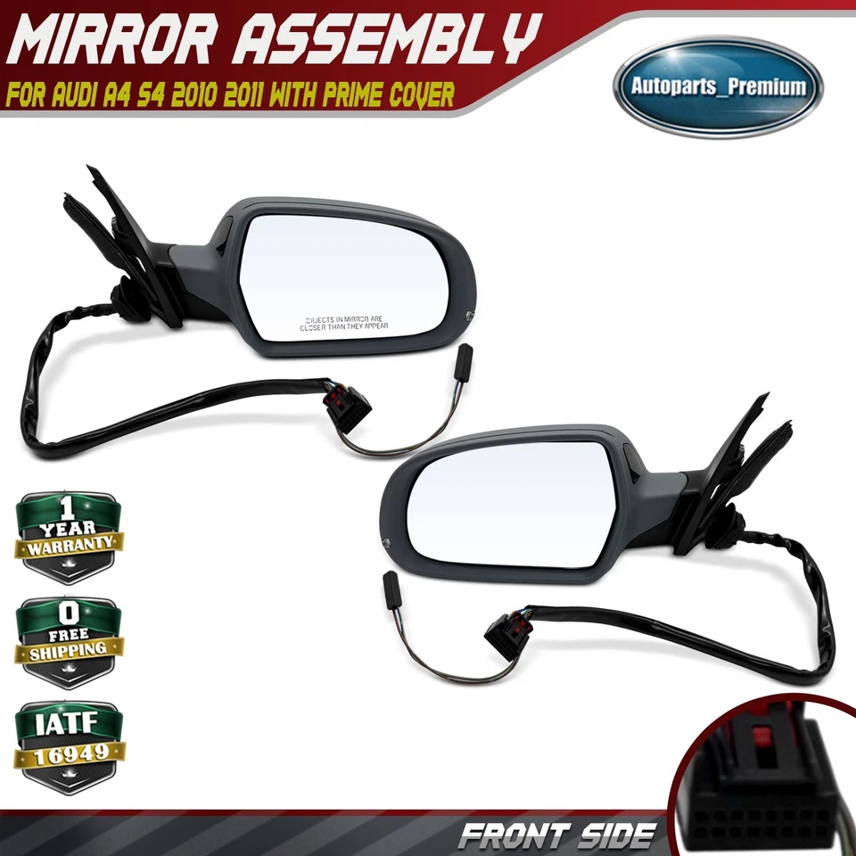 2x Power Mirror w/Heated & Signal & Blind Spot & Memory for Audi A4 S4 2010 2011 - Imagem 1 de 4