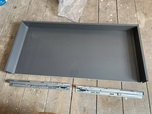 NEW Howdens Upgraded 1000mm Top Draw Drawer Box Unit with Runners Graphite Grey - Picture 1 of 4