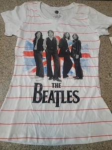 Camisa Top Mujer The Beatles Camiseta Gráfica Banda Música Blanco Rojo 2012 Grande Junior - Imagen 1 de 9