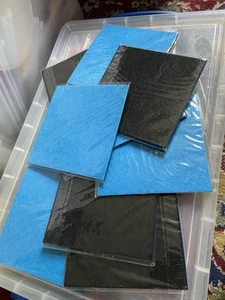 Bundle Of 10 Black And Blue Square Felt Sets Brand New - Picture 1 of 3