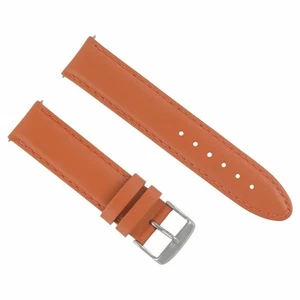 18MM LEATHER STRAP SMOOTH  BAND FOR MONTBLANC WATCH ORANGE - Picture 1 of 4