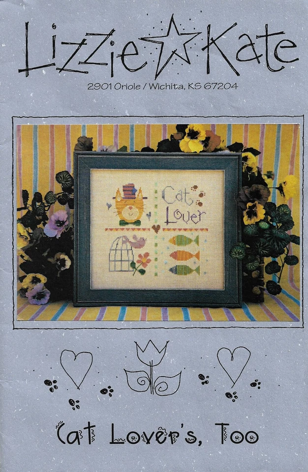 Cat Lover's Too (+fabric) by Lizzie Kate cross stitch pattern - Image 1 of 1