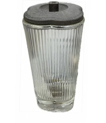 Repuesto tarro de vidrio acanalado Waring licuadora hoja trébol, diseño Pyrex años 50 Foto 1 de 4
