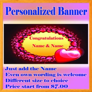 Custom Personalized Wedding Reception Party Vinyl Banner Anniversary - Picture 1 of 2