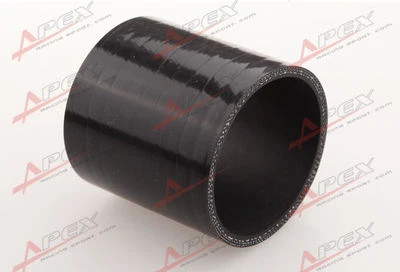 3 ply 1.75" inch Straight HOSE 70mm TURBO SILICONE COUPLER PIPE  black - image 1 of 3